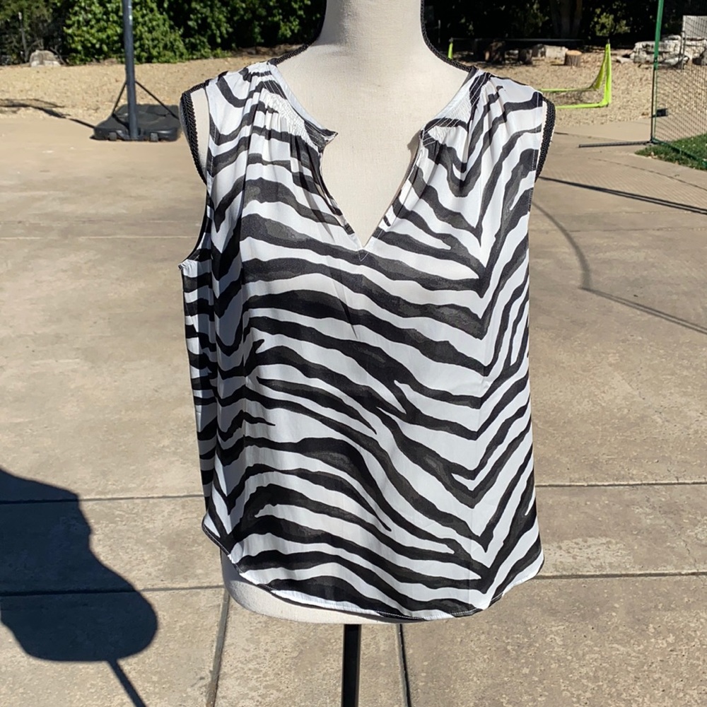 Banana Republic Zebra Print Blouse